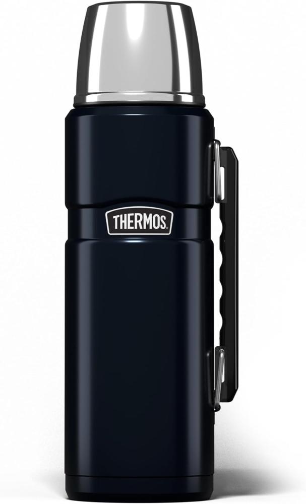 Thermos 4003. 256. 120 Isolierflasche Stainless King, 1,2 L, Edelstahl, blau Bild 1