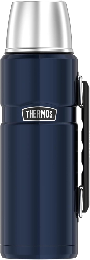 Thermos 4003. 256. 120 Isolierflasche Stainless King, 1,2 L, Edelstahl, blau Bild 1