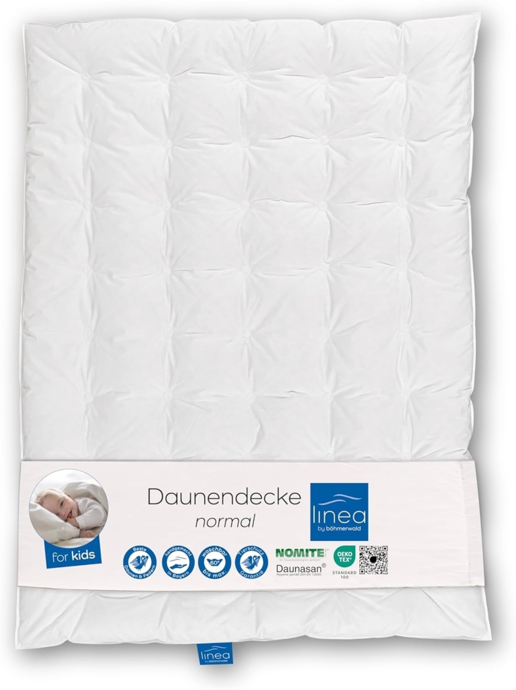 Böhmerwald KIDS Daunendecke, allergikergeeignet, 90% Daunen / 10% Federn, Füllgewicht: 300gr., Wärmeklasse: normal, Größe: 100x135 cm, OEKO-TEX ® STANDARD 100 Bild 1