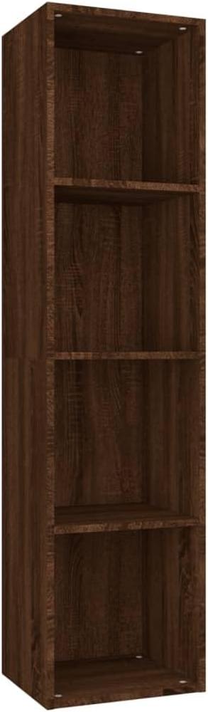 vidaXL Bücherschrank TV Schrank Bücherregal Standregal Lowboard Sideboard Fernsehtisch Fernsehschrank Braun Eichen-Optik 36 x 30 x 143 cm Holzwerkstoff Bild 1