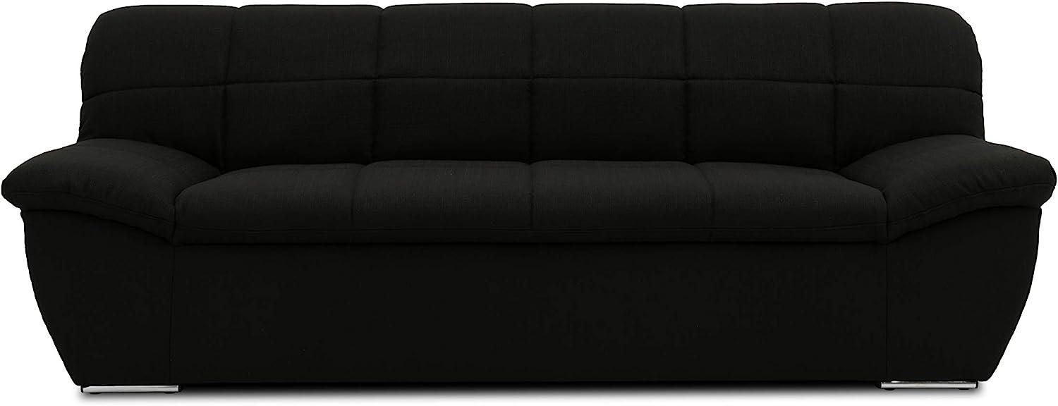 DOMO Collection Splash Sofa, 2-Sitzer Couch - Garnitur - 211 x 96 x 76 cm, 2er Polster schwarz Bild 1