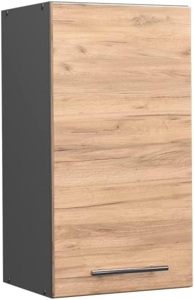 Vicco Küchenschrank Küchenmöbel Küchenzeile Fame-Line modern Küche Einbauküche Blende Unterschrank Hochschrank Hängeschrank (Anthrazit-Goldkraft, Hängeschrank 40 cm) Bild 1