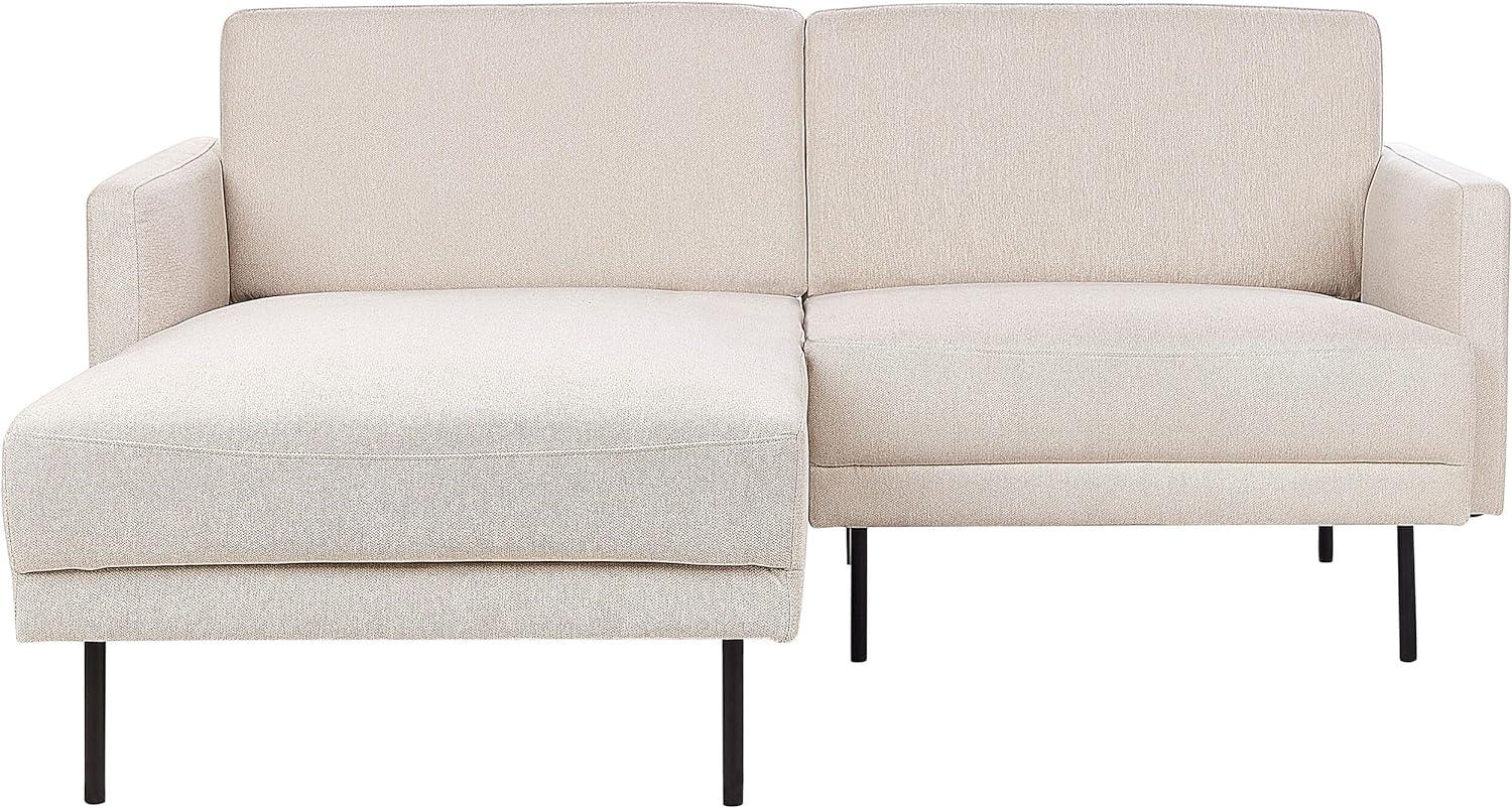 Rechtsseitiges Ecksofa BREDA Helles Beige Stoff Rechtsseitig Bild 1