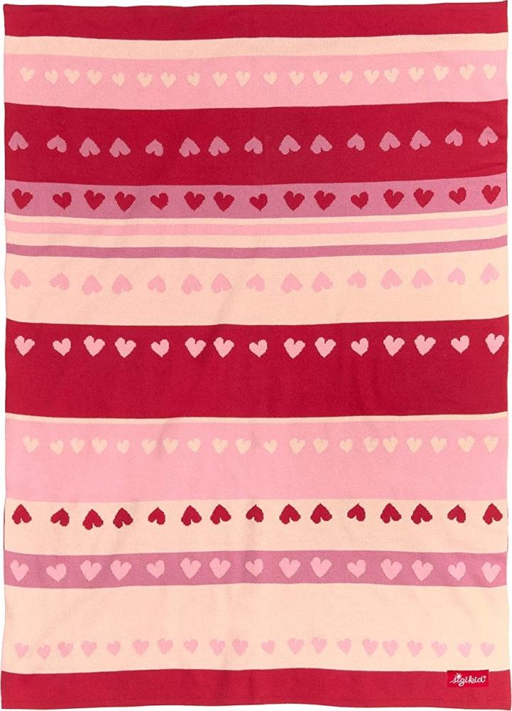 sigikid Schnuggi Strickdecke, Babydecke, Kuscheldecke, Schmusedecke, Baby Decke, Baumwolle, Rosa / Pink, 100 x 70 cm, 39444 Bild 1