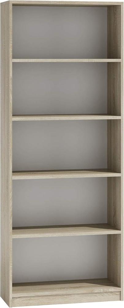 ADGO Bücherregal mit Fächern, Schmaler Schrank, Aufbewahrungsregal, Offenes Standregal Büroregal Regal Schranke, Ordnerregal, Aktenregal, Büromöbel Büro Möbel, Wandregal, Raumteiler (R60 Sonoma Eiche) Bild 1