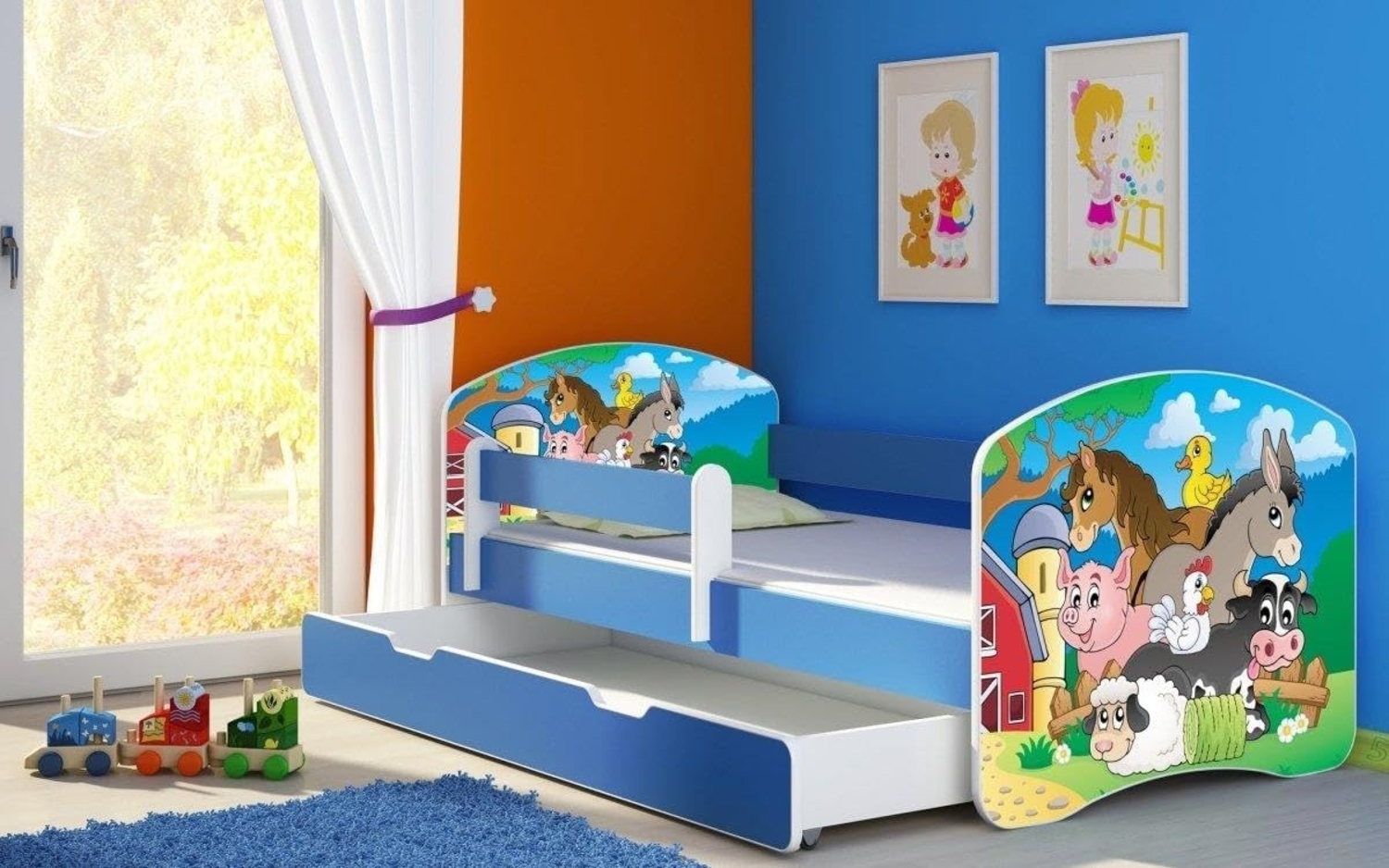 Kinderbett Dream mit verschiedenen Motiven 140x70 Farm Bild 1