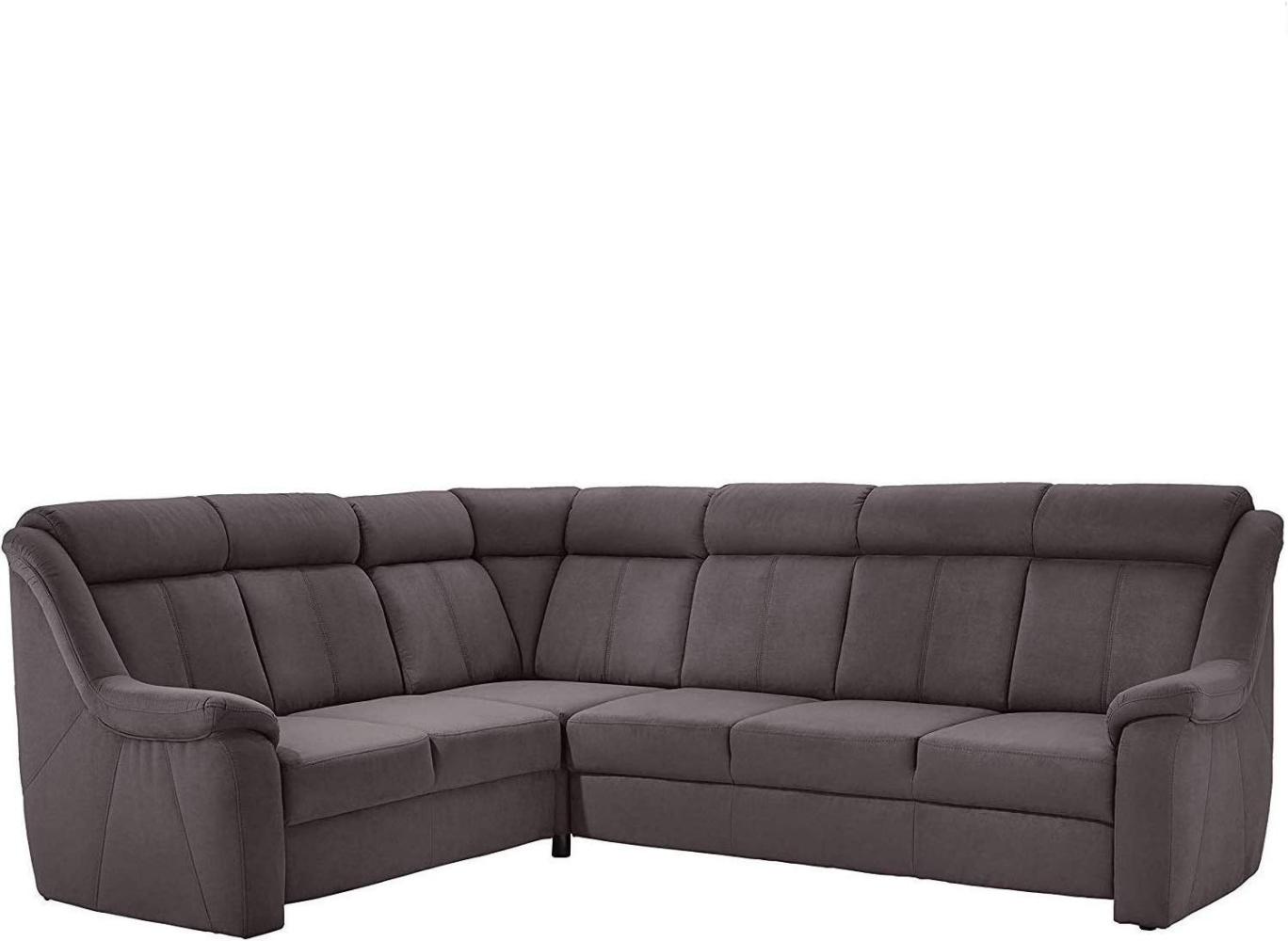 Cavadore Ecksofa Beata / Polstercouch in L-Form / inkl. Relaxfunktion / 261 x 98 x 211 / Mikrofaser Grau Bild 1