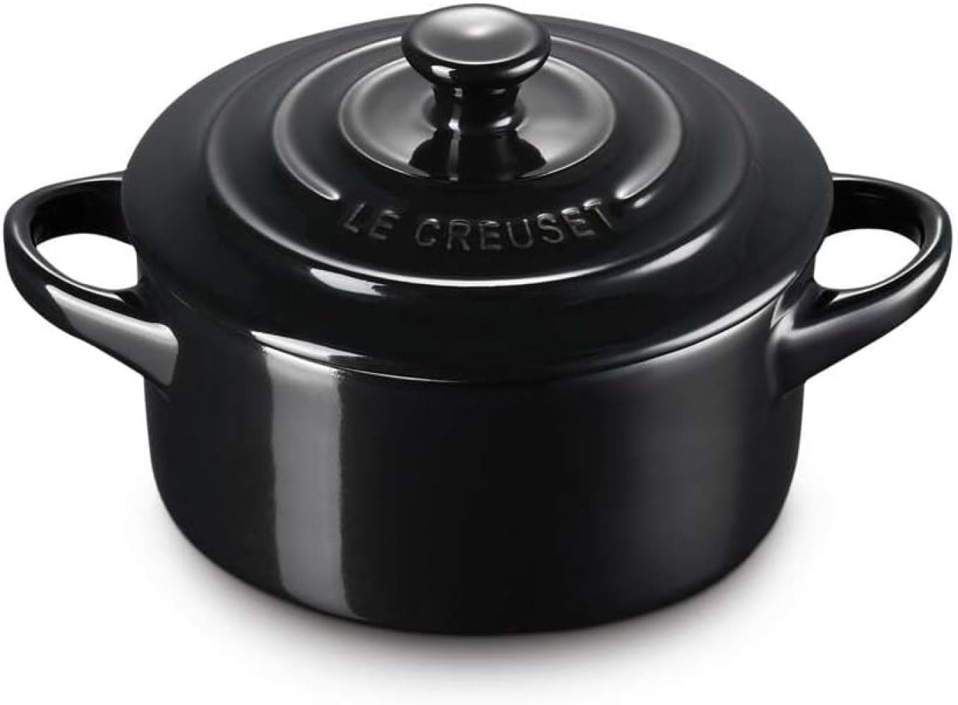 Le Creuset 'Poterie' Mini Cocotte, Steinzeug schwarz glänzend, Ø 10 cm, 0,2 l Bild 1