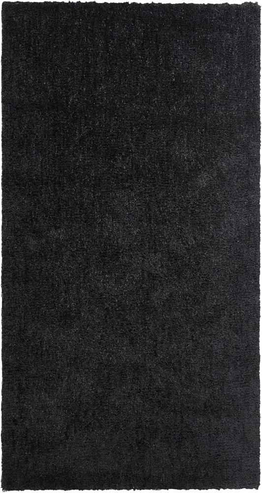 Teppich schwarz 80 x 150 cm Shaggy DEMRE Bild 1