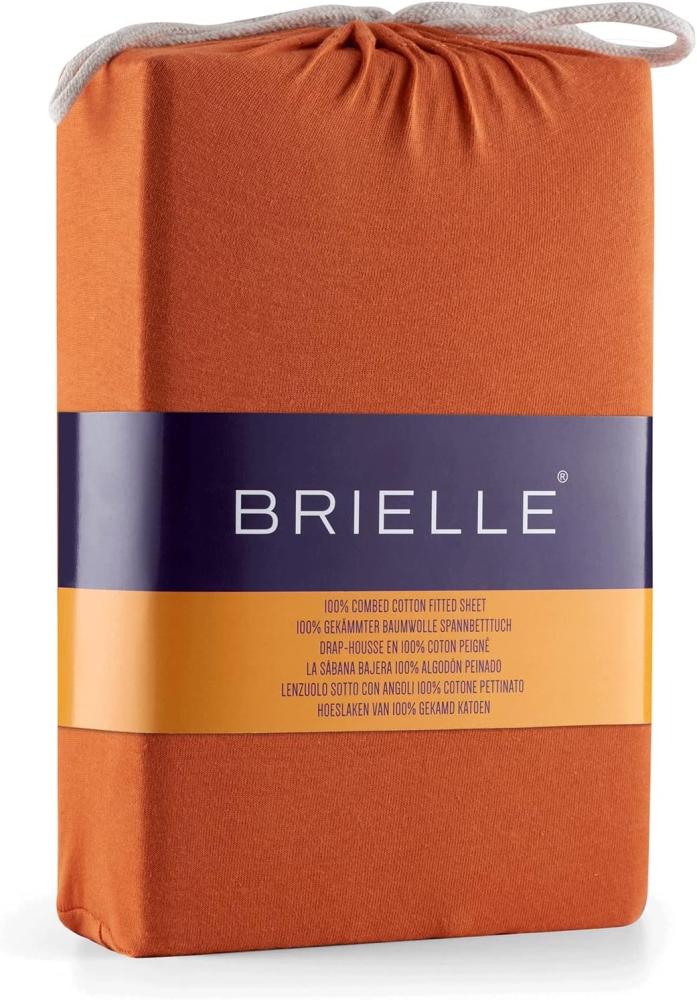 Brielle Spannbettlaken Brielle Jersey Spanbettlaken aus 100% Baumwolle - Orange Bild 1