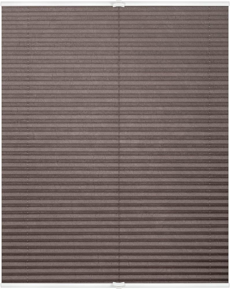 Lichtblick Plissee Nizza Taupe Tageslicht; einfache Installation mit Klemmträgern; verspannt, 130,0 cm, 120,0 cm Bild 1