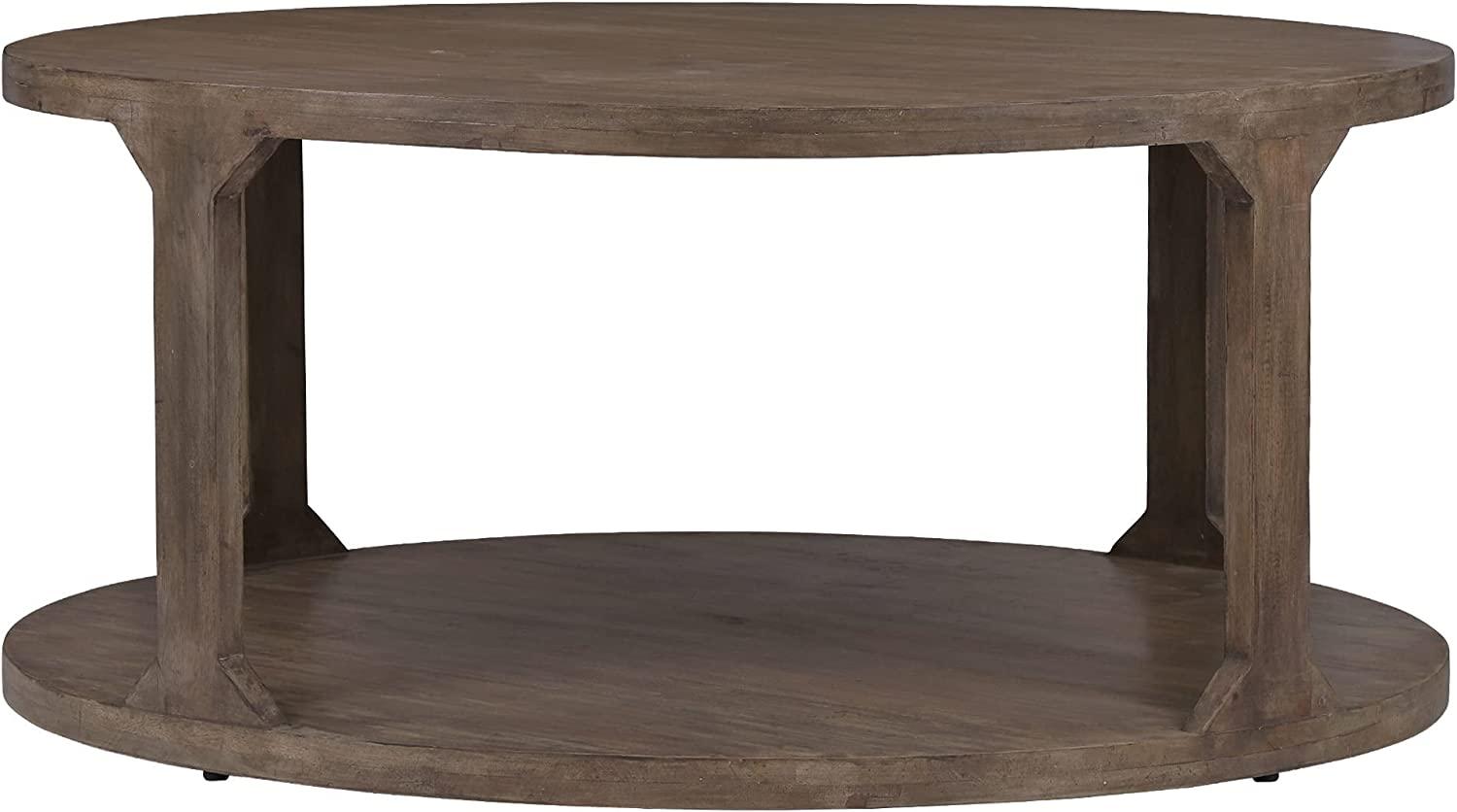 Couchtisch Ø 100x45 cm Natur aus Mangoholz WOMO-Design Bild 1