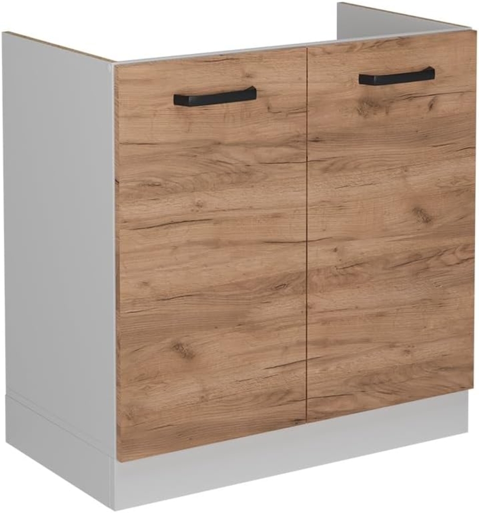 Vicco Spülenunterschrank R-Line, Goldkraft Eiche, 80 cm ohne Arbeitsplatte Bild 1