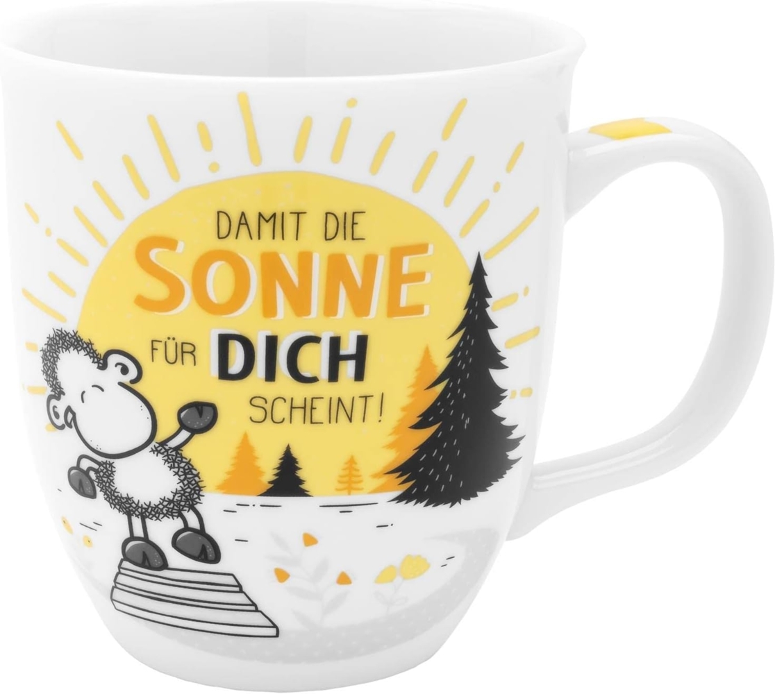 Sheepworld Tasse mit Motiv "Damit die Sonne für dich scheint" | Tasse mit Spruch, Porzellan, 40 cl | Geschenk | 47547 Bild 1