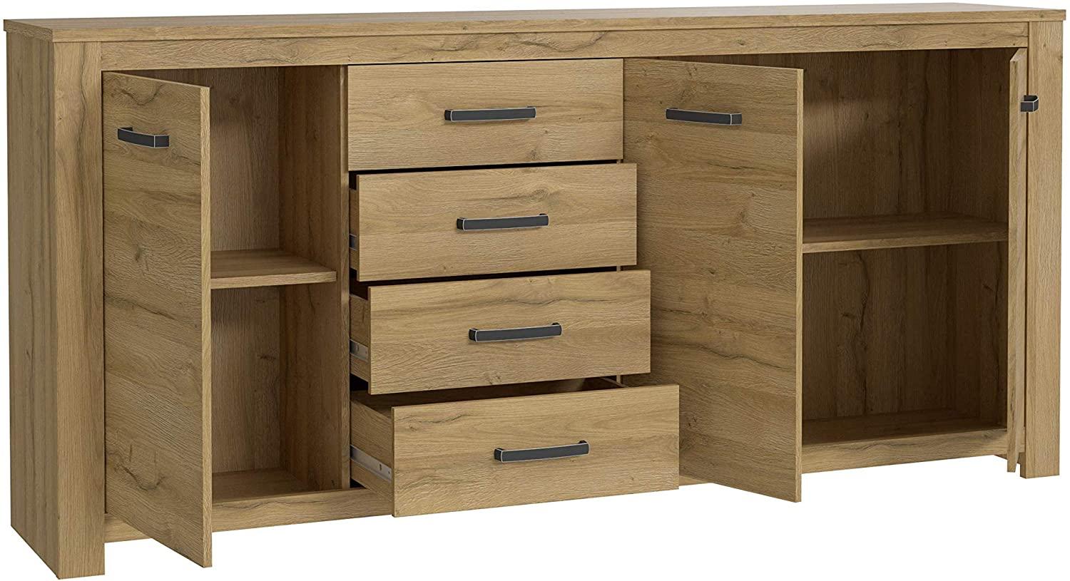 FORTE Havanna Kommode, Holzwerkstoff, Braun, 206 x 95,7 x 42,2 cm Bild 1