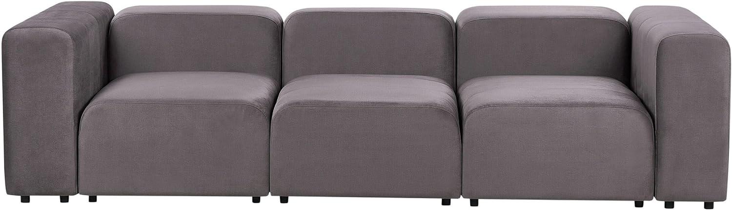 3-Sitzer Sofa Samtstoff dunkelgrau FALSTERBO Bild 1