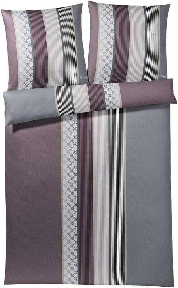 JOOP Bettwäsche Cornflower Stripe deep wine|240x220 cm + 2x 80x80 cm Bild 1