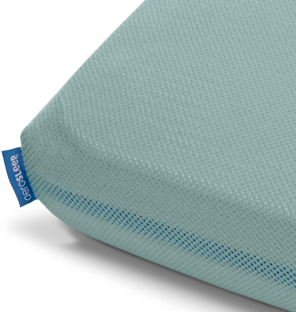 Aerosleep - SafeSleep Spannlaken Babybett - Optimale Atmung - Wärmeregulierung - Maschinenwaschbar - 90 x 40 cm - 100% PES - Grün Bild 1