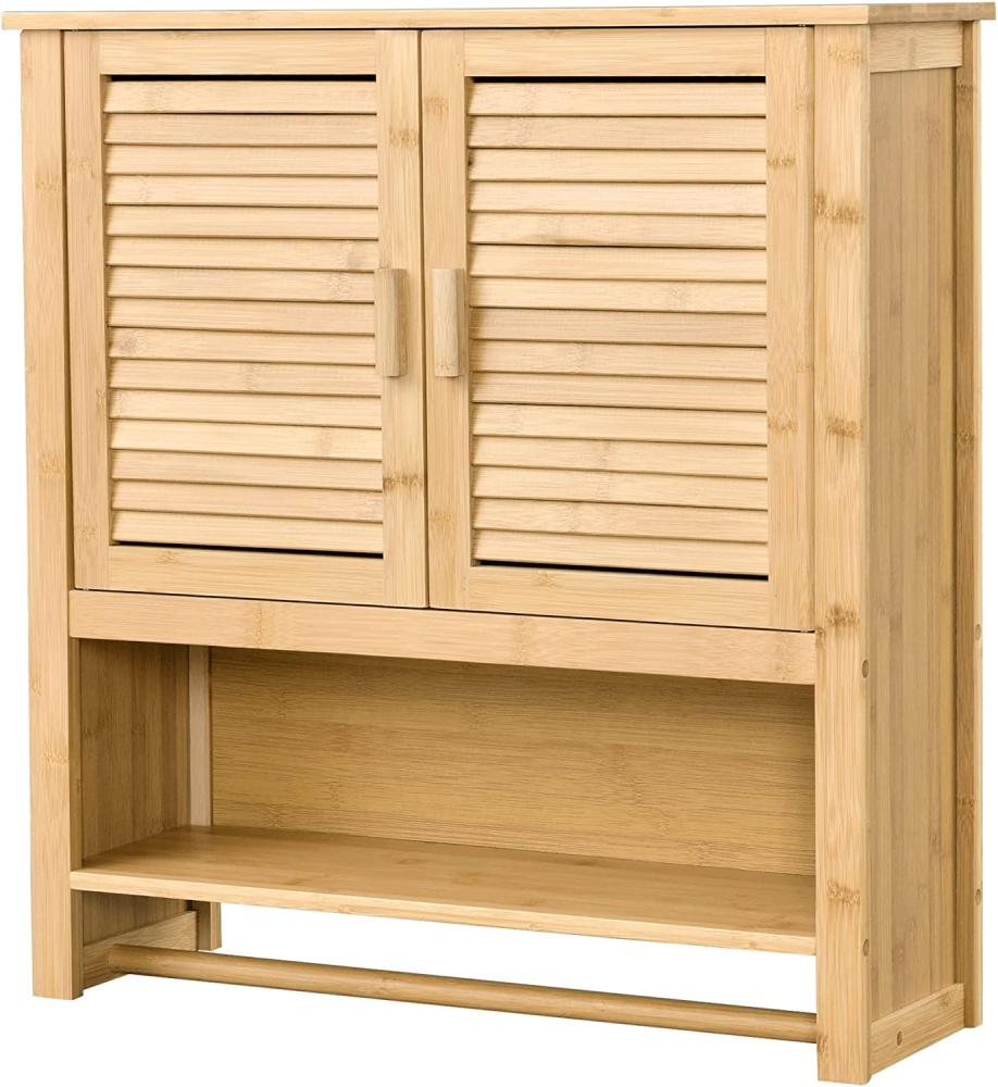 Badezimmerschrank Tyresö Hängeschrank Bambus 66 x 62 x 20 cm [en. casa] Bild 1
