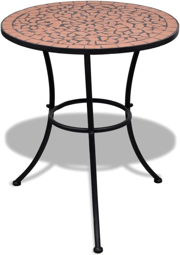 vidaXL Bistrotisch Terrakotta-Rot 60 cm Mosaik 41528 Bild 1