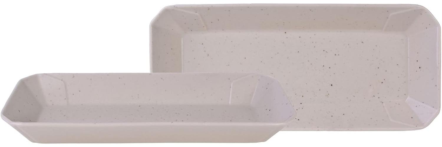 CreaTable 33969 Streat Food Streat Tray Kebab / Satay Teller, creme (1 Set) Bild 1