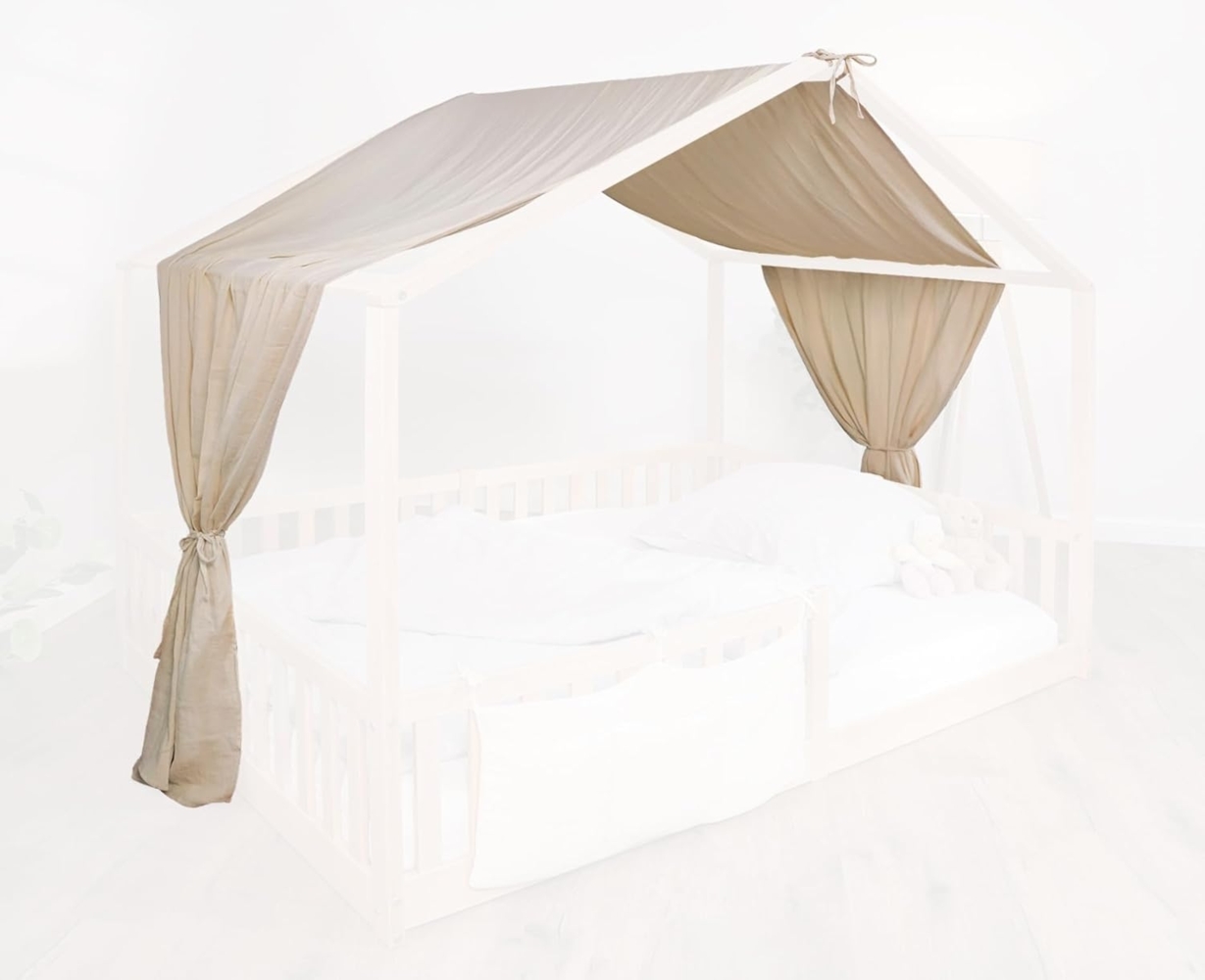 tiSsi Baldachin Musselin für Hausbetten 120-140x200 cm creme Bild 1