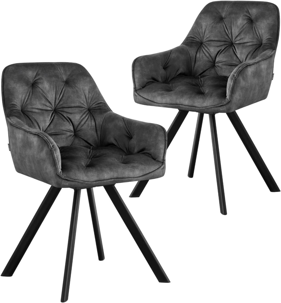 B&D home 4-Fußstuhl DIETER (2er Set, 2 St), Steppung, mit Armlehnen Bild 1