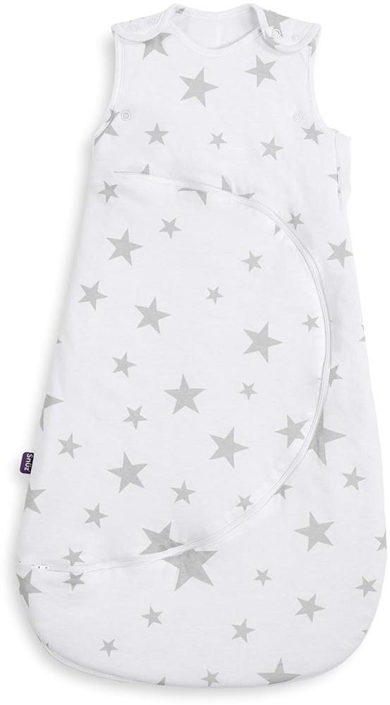 Snuz Pouch Schlafsack Baby - Superweiche Baumwolle, Erleichtert den Nachtwechsel, Ideale Baby Erstausstattung Neugeborene - Perfektes Babyparty Geschenk, Grey Stars 0-6 Monate, 0. 5 Tog Bild 1