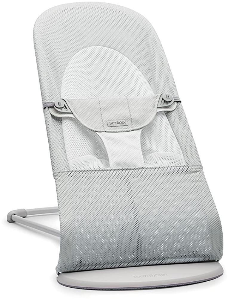 BabyBjörn Balance Soft Wippe Mesh Silver / Weiß Grau hell Bild 1