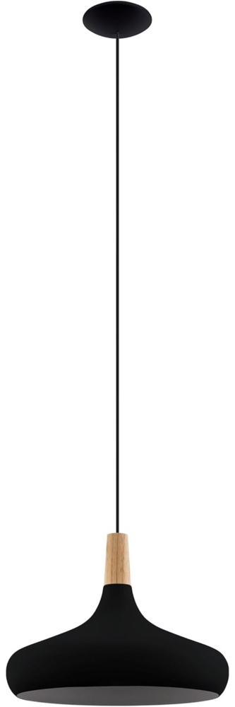 Eglo 900163 Hängeleuchte SABINAR E27 1X40W schwarz, braun H:110cm Ø40cm dimmbar Bild 1