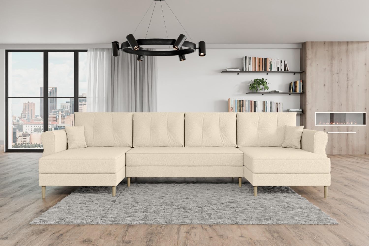 ALTDECOR Wohnlandschaft HERMES-U, Couch mit Schlaffunktion, Wohnzimmer - Wohnlandschaft Bild 1