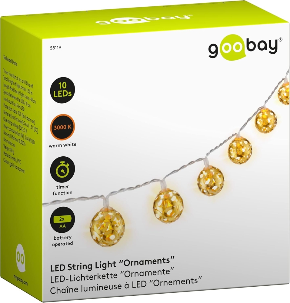 Goobay String Light "Ornaments" with 10 LEDs Bild 1