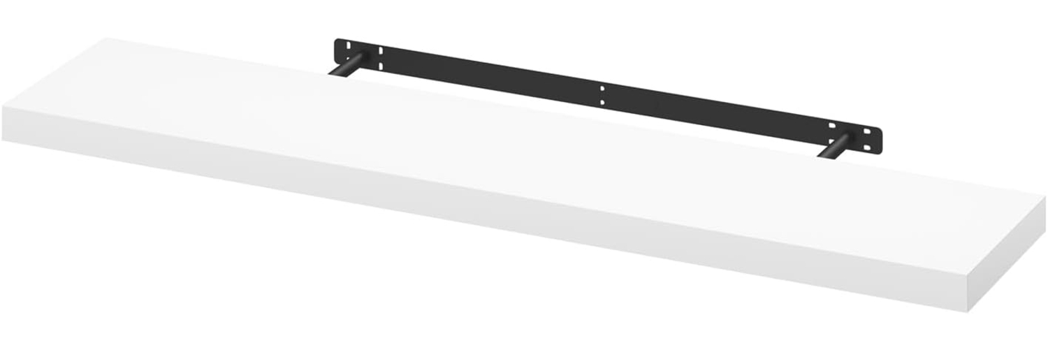 WOLTU Wandboard Wandregal CD DVD Regal Bücherregal Schweberegal Holz Board 110x22. 9x3. 8cm Weiß für Büro, Wohnzimmer, Schlafzimmer, Küche RG9316ws Bild 1