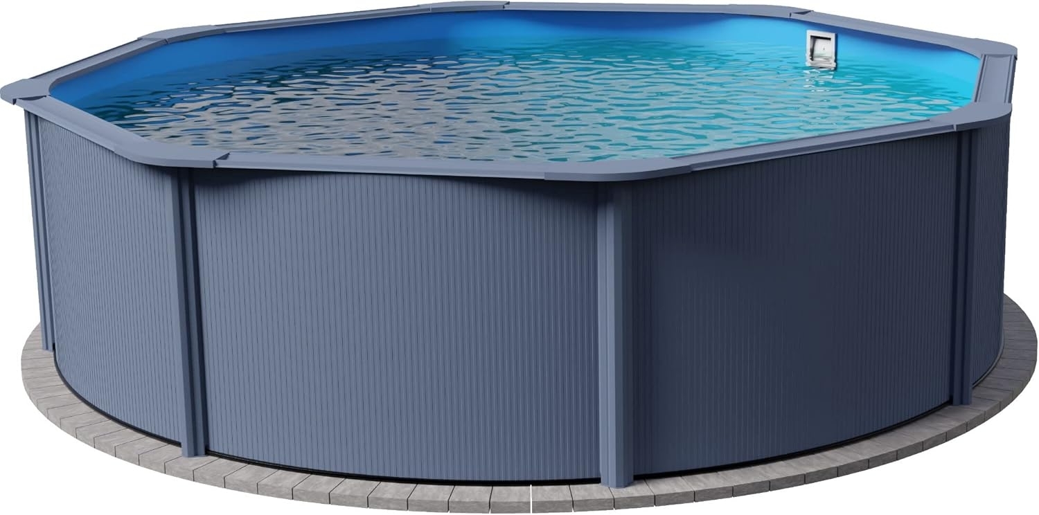 Planet Pool Rundpool Stahlwandpool rund Classic 350x120 cm, Stahl 0,4 m (Einzelbecken), verzinkte Stahlwand Bild 1