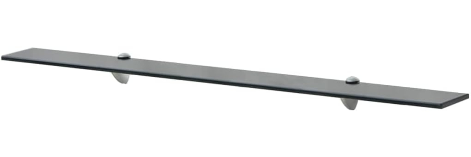 vidaXL Schwebendes Regal, Glas schwarz, 0,8 x 20 x 100 cm Bild 1