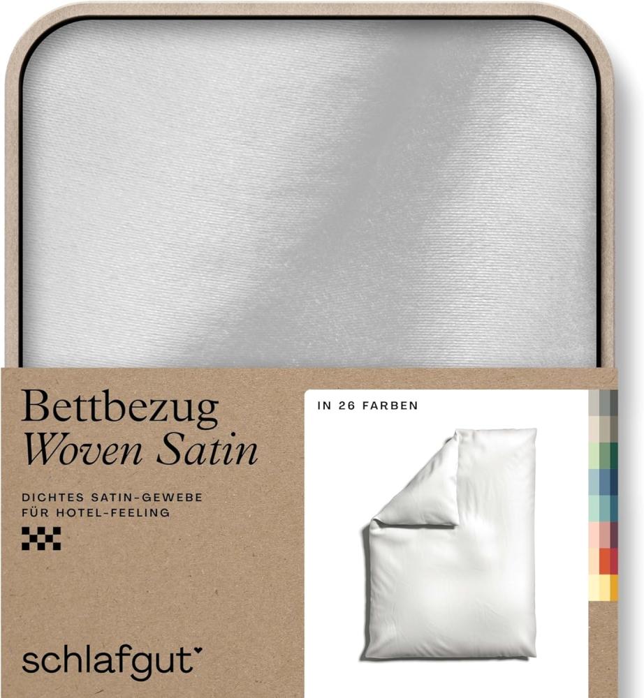 Schlafgut Woven Satin Bettwäsche|Bettbezug einzeln 155x220 cm| full-white Bild 1