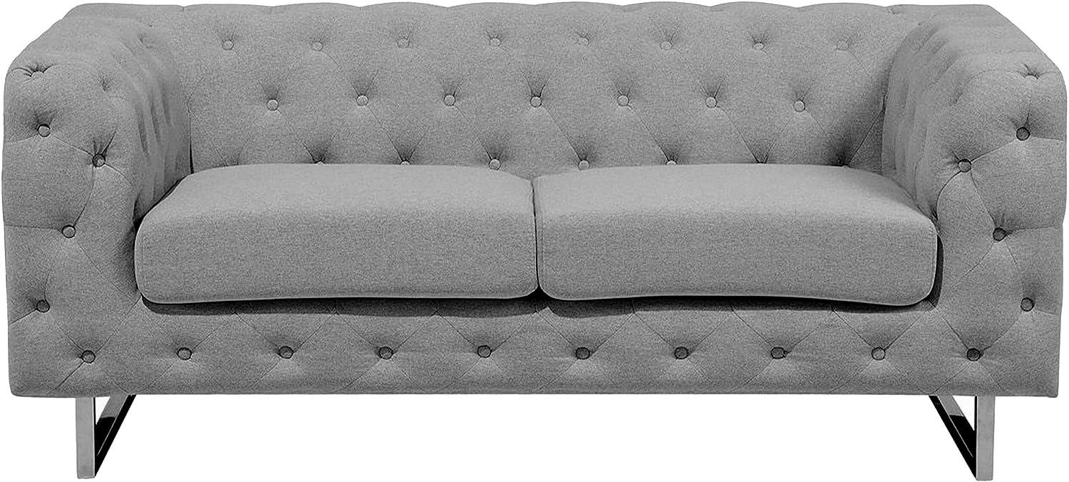 2-Sitzer Sofa Polsterbezug hellgrau VISSLAND Bild 1