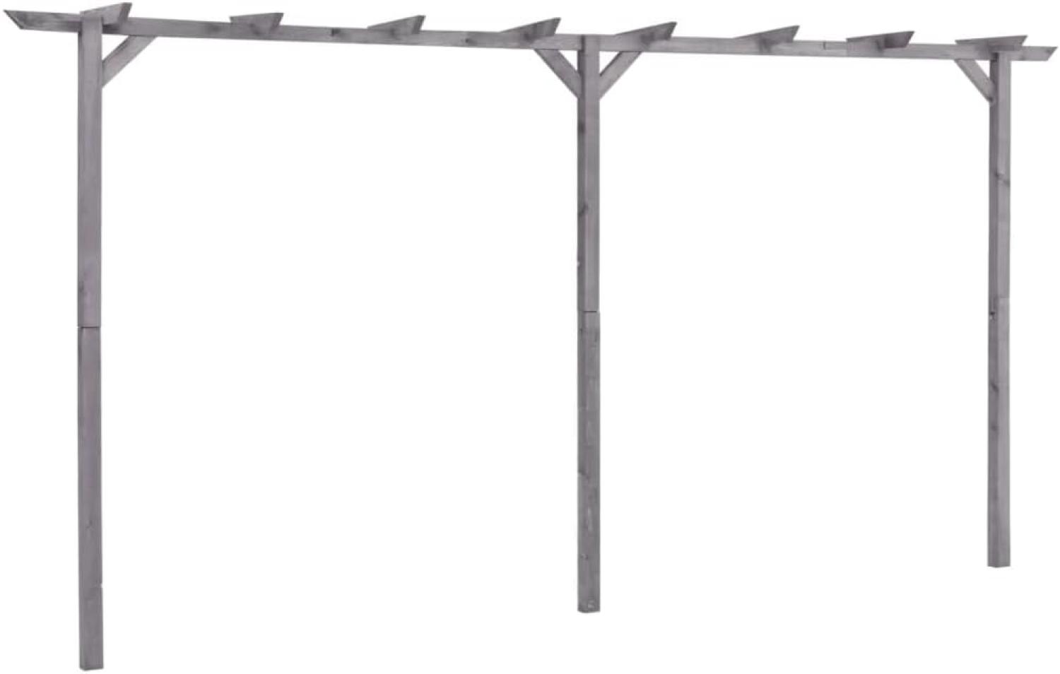 vidaXL Garten-Pergola Grau 400x40x205 cm Imprägniertes Kiefernholz 313568 Bild 1