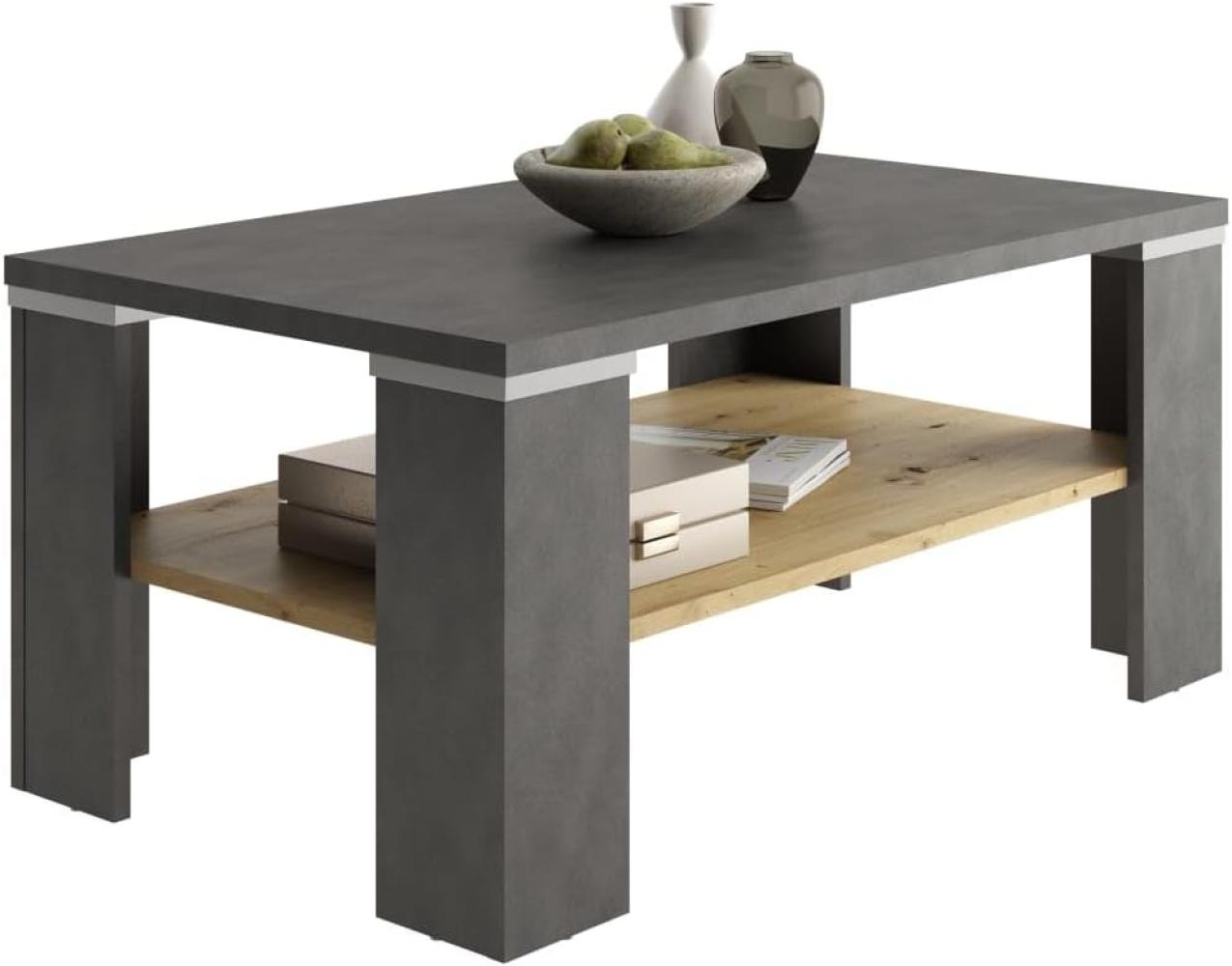 FMD Möbel - BASTIA - Couchtisch - melaminharzbeschichtete Spanplatte - Matera / Artisan Oak - 100 x 46 x 60cm Bild 1