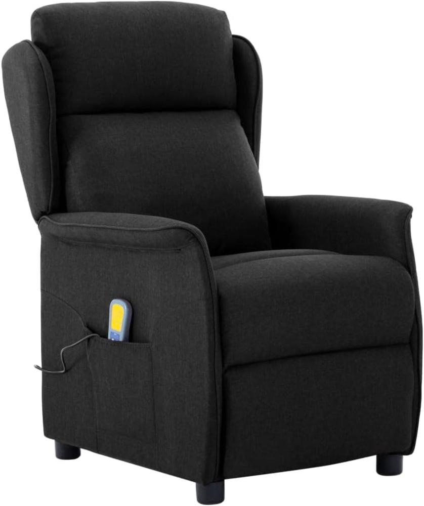 vidaXL Massagesessel Schwarz Stoff, Ausstattung: ohne 5V-Adapter [289788] Bild 1