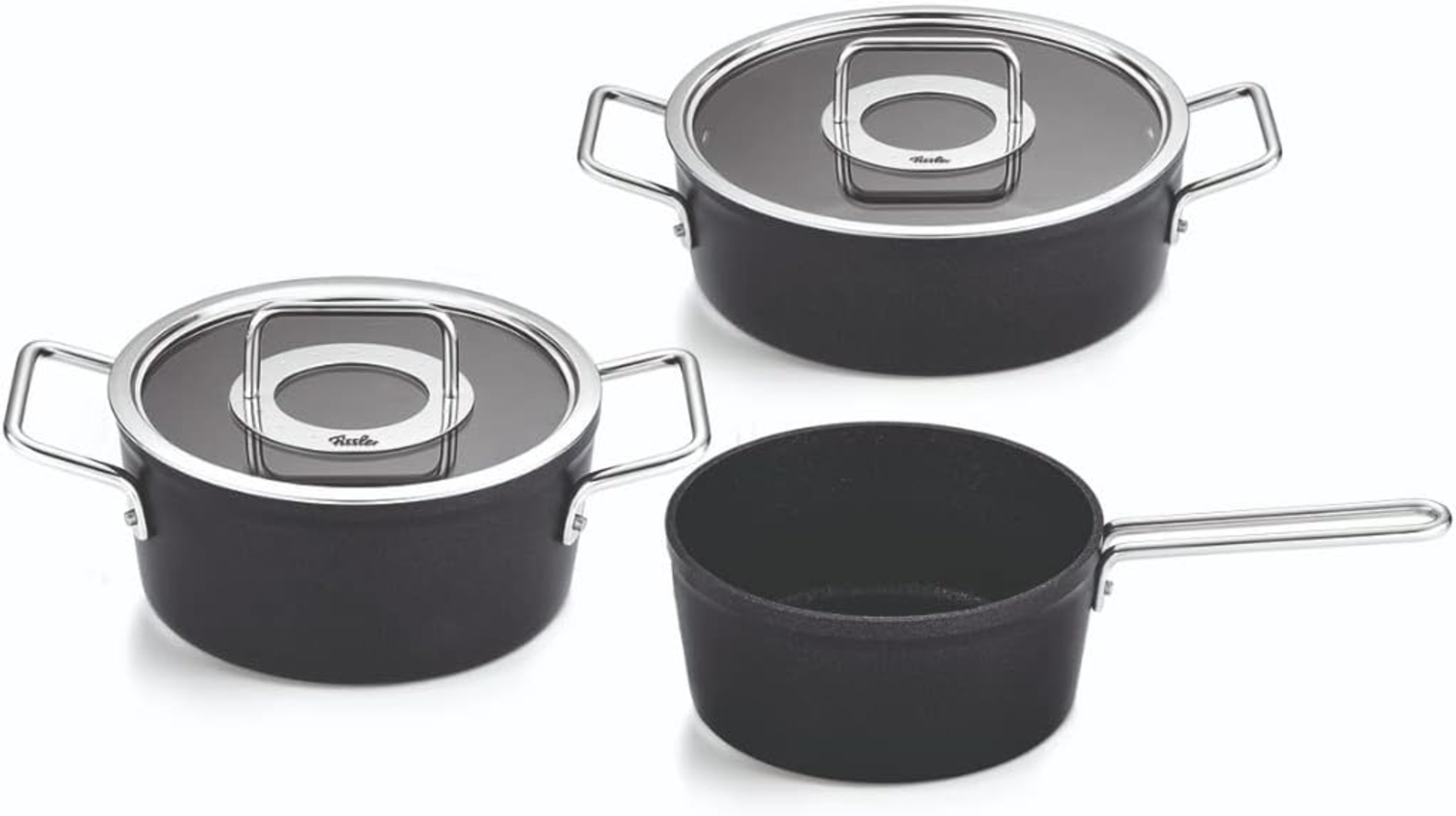 Fissler Topf-Set Adamant®, Aluminium (Set, 3-tlg, Kochtopf 20 + Bratentopf 24 + Stielkasserolle 18cm oD), Made in Germany Bild 1