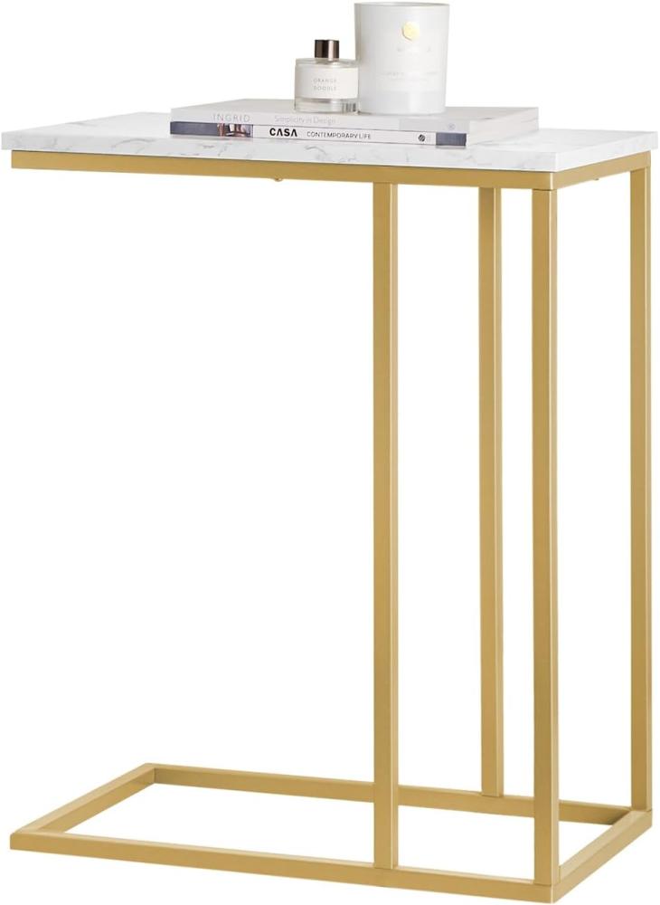 Beistelltisch mit goldenem Metallgestell PB Metall Golden FBT87-G Bild 1