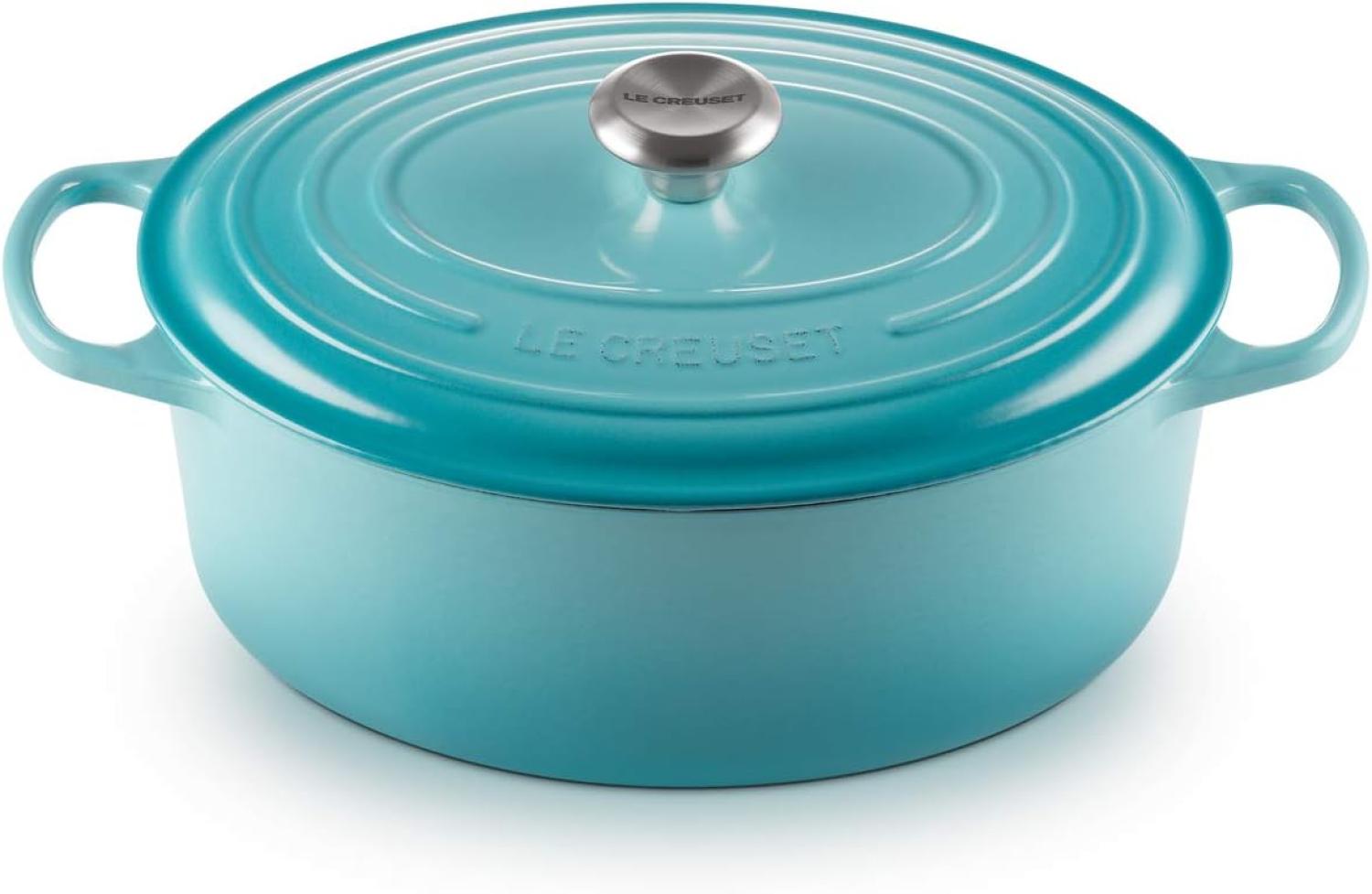 Le Creuset Bräter 'Signature' , Gusseisen , Oval, für alle Herdarten und Induktion geeignet, Karibik, 31,0 cm Bild 1