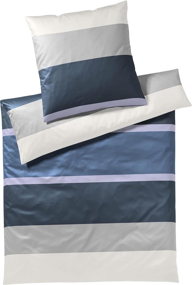 Bettwäsche JOOP! Comfort Satin Bettwäsche Mood 4095-22 Blau Grau Weiß 135x200, JOOP!, 2 teilig Bild 1