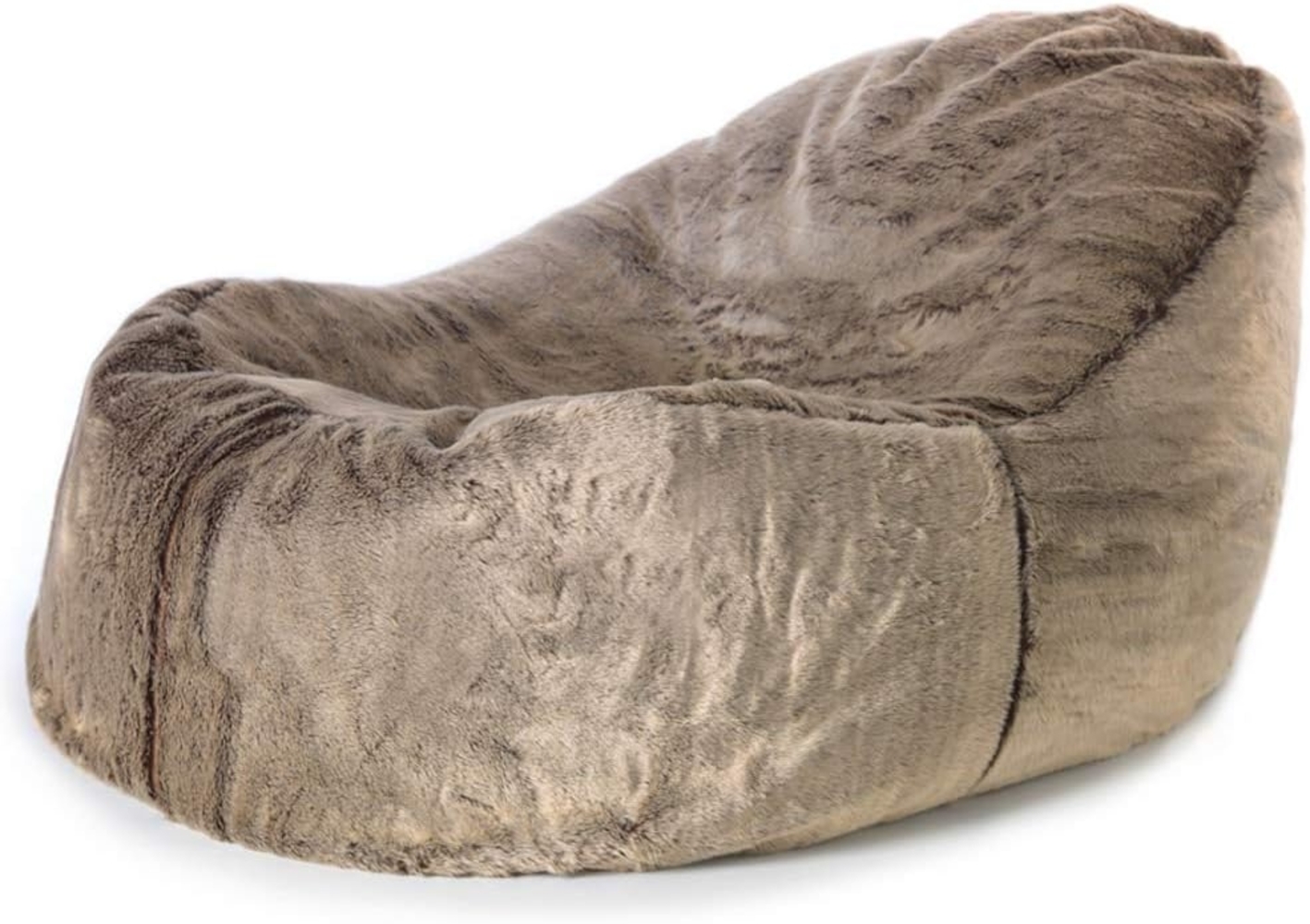 Icon Sitzsack-Liege Flauschig aus Kunstfell, Nerz, XXL Sitzsack Sessel für Erwachsene, Riesensitzsack mit Füllung für das Wohnzimmer, Sitzsack Groß Bild 1