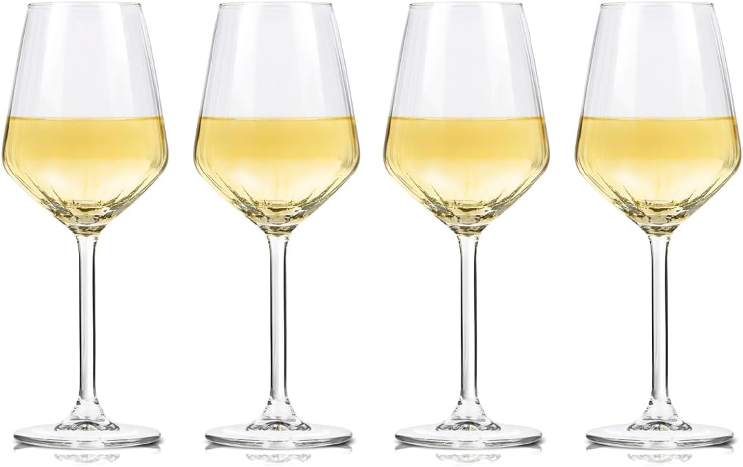 alpina Weingläser Weißwein - Weingläser Set 4 Teilig - Weinglas 38cl - Spülmaschinenfeste Weißweingläser - Wein Geschenk für Weisswein - Glas Bild 1