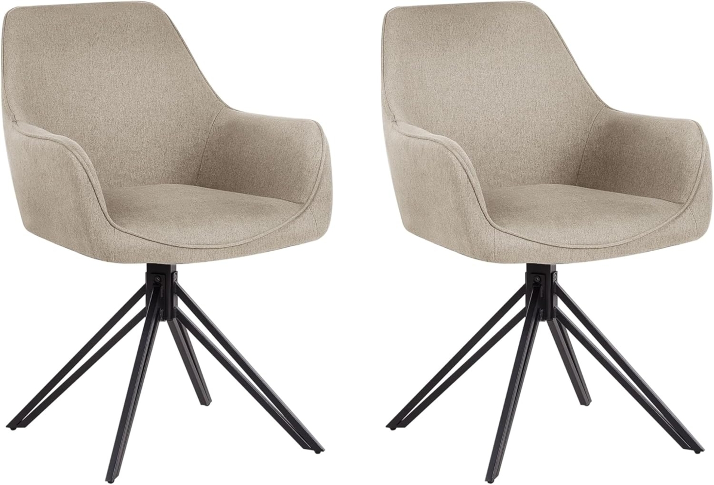 Esszimmerstuhl 2er Set JODAR Taupe Bild 1