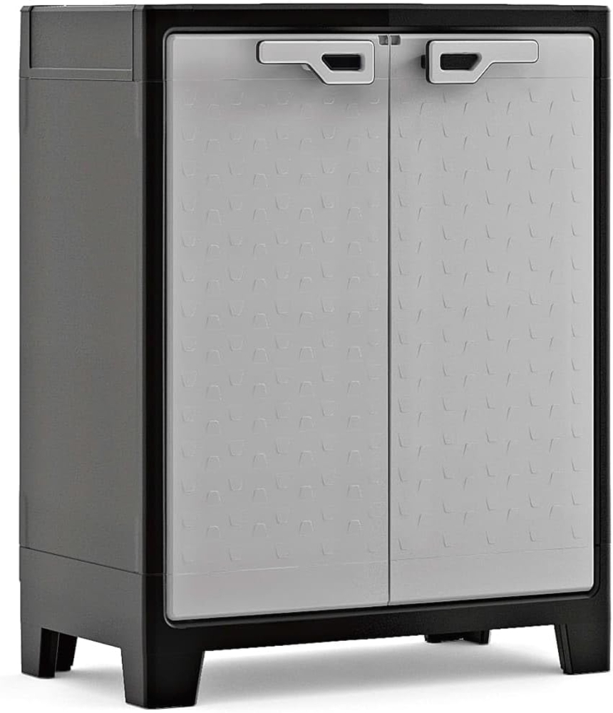 Keter Niedriger Lagerschrank Titan Schwarz und Grau 100 cm Bild 1