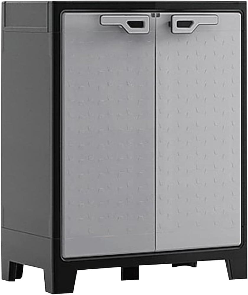 Keter Niedriger Lagerschrank Titan Schwarz und Grau 100 cm Bild 1