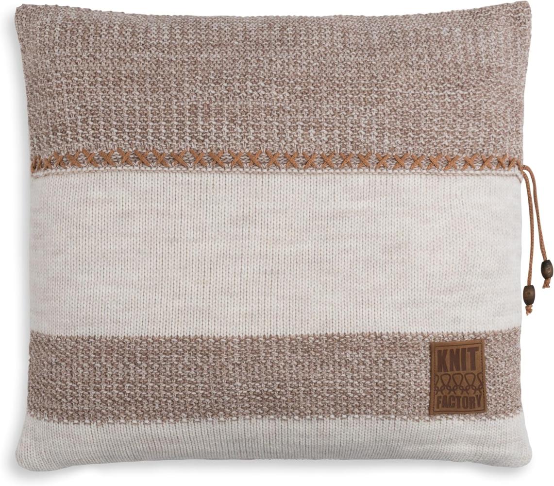 Knit Factory Roxx Kissen 50x50 cm Gestreift Beige Bild 1